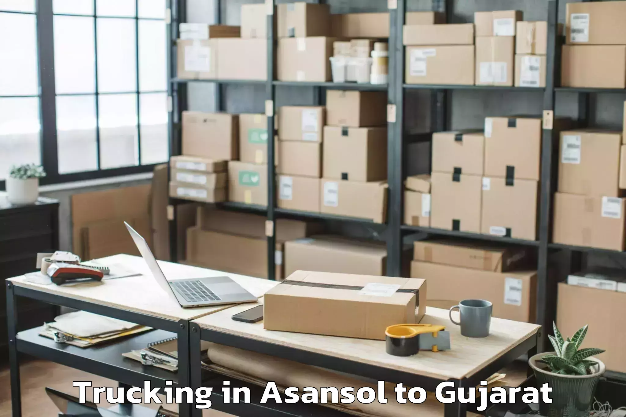 Easy Asansol to Kadodara Trucking Booking